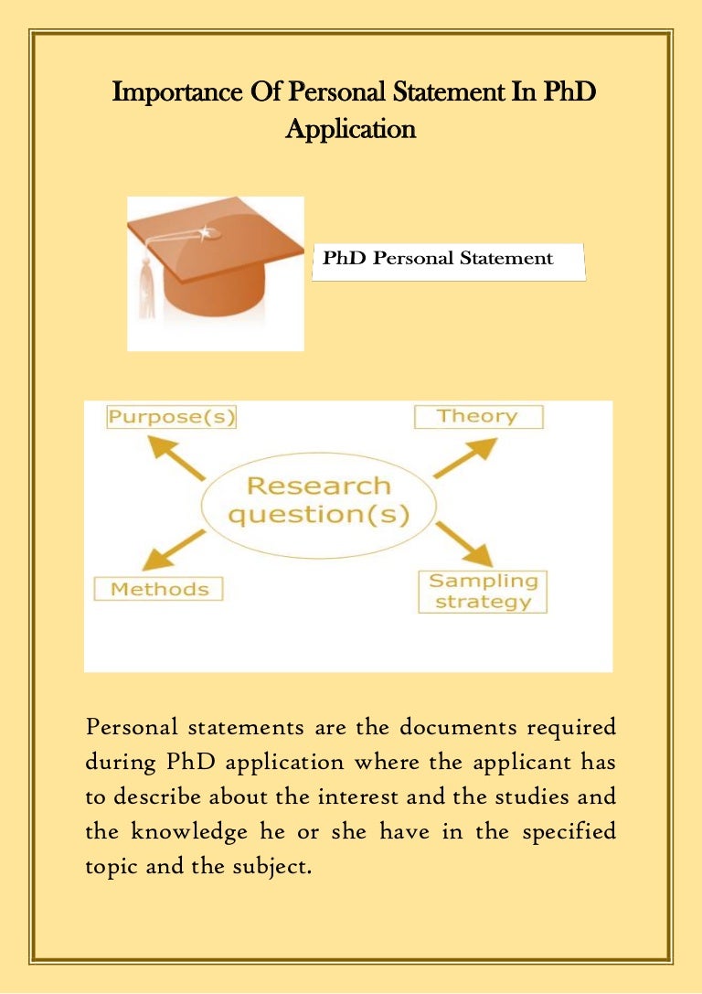 personal statement phd