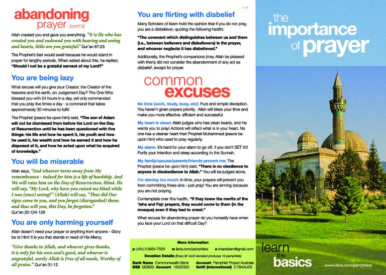 The Importance of Prayer ( pamphlet )