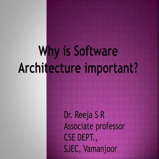 Importance of software architecture 1