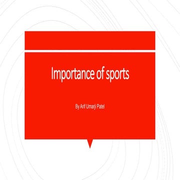 Importance of sports | PPTX