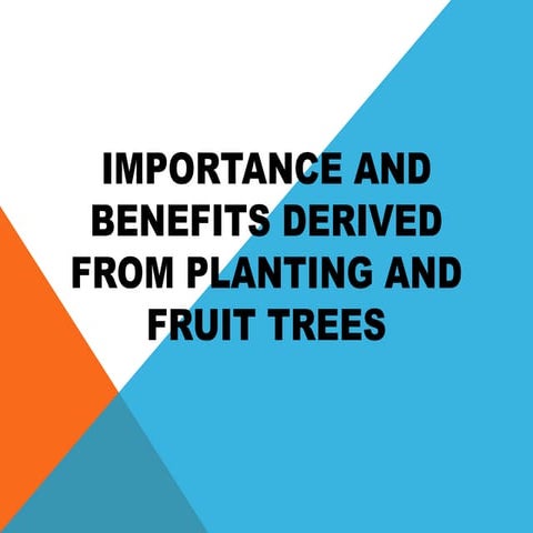 IMPORTANCE AND BENEFITS DERIVED FROM PLANTING TREES AND FRUIT TREES.ppt
