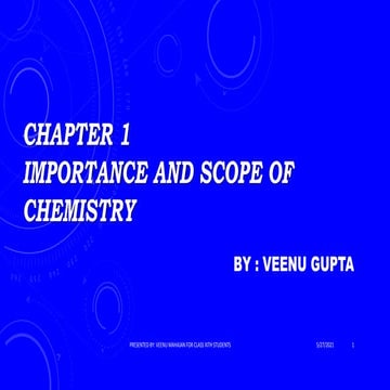 Importance and scope of chemistry