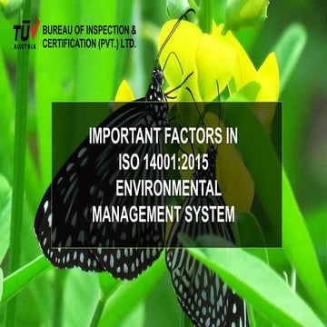 What are Importance Factors ISO 14001 EMS Certification