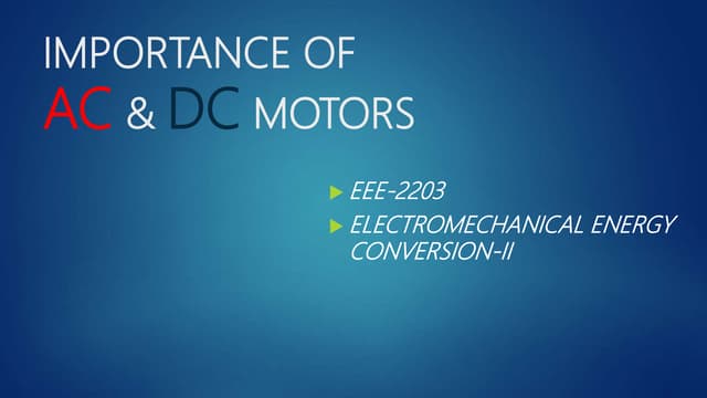 Electric motor basics | PDF