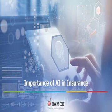 Importance of Artificial intelligence (AI) in Insurance