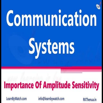 Importance of amplitude sensitivity
