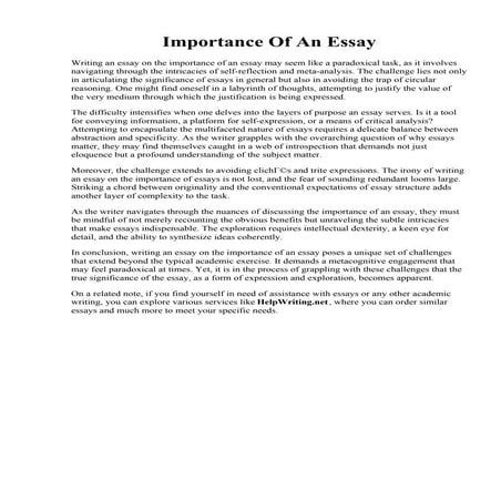 Importance Of An Essay.pdf