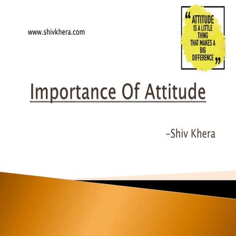 Importance of attitude ppt