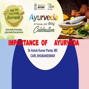 Importance  of     Ayurveda.pptx