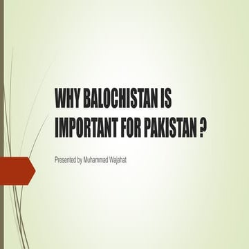 Importance of Balochistan for Pakistan