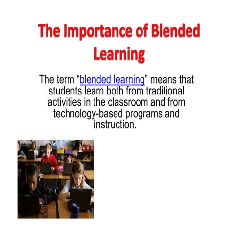 Importance of blended learning