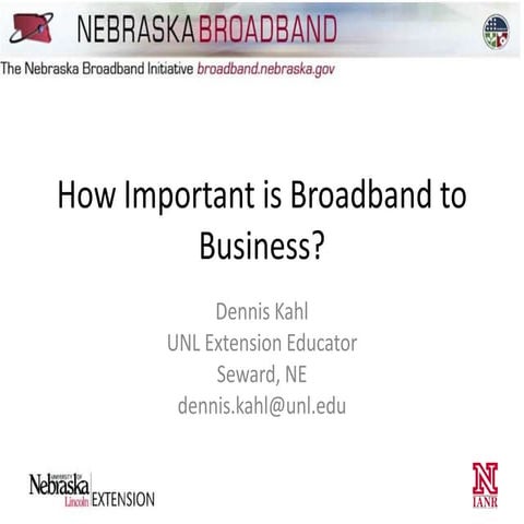 Importance  of Broadband to Business in Nebraska