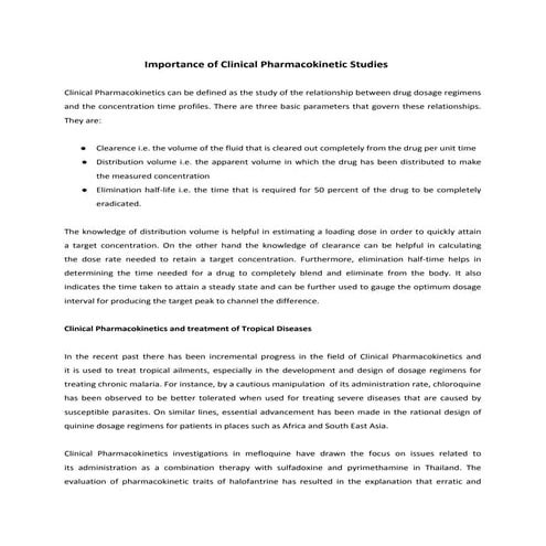 Applications of pharmacokinetics in new drug development,dosage form ...