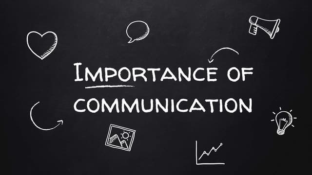 Importance of communication