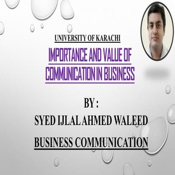 Importance of  communication in business.