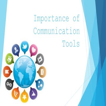 Importance of communication tools
