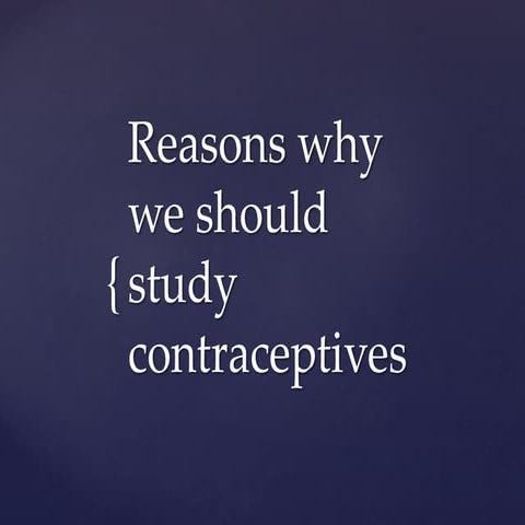 Importance of Contraceptives