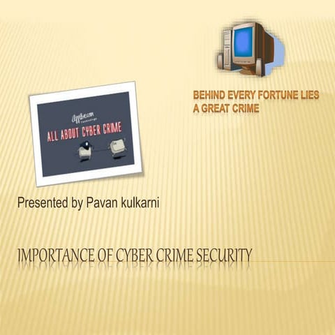 Importance of cyber crime security 
