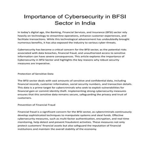 Importance of Cybersecurity in BFSI Sector in India.pdf