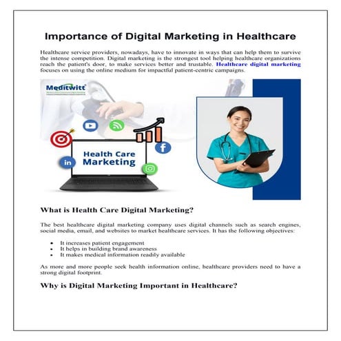 Healthcare Marketing Services-Viriamarketing | PDF