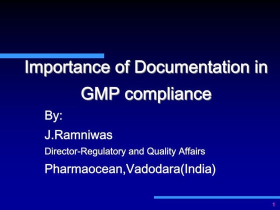 GMP - GOOD DOCUMENTATION PRACTICES | PPT
