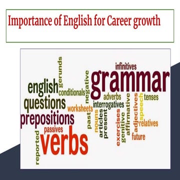 Importance of English for career growth | PPTX