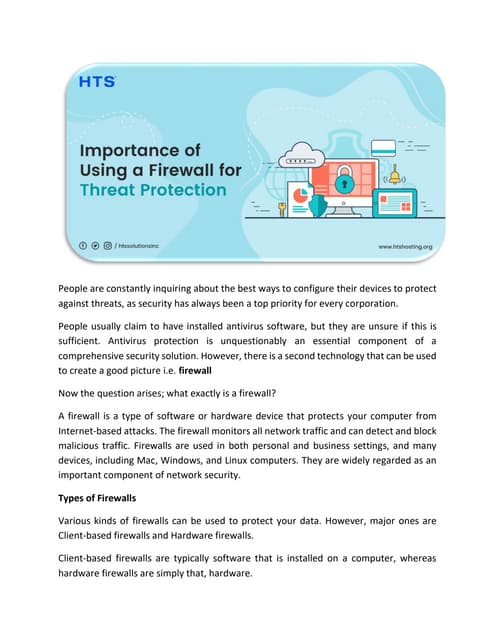 Importance of Using Firewall for Threat Protection