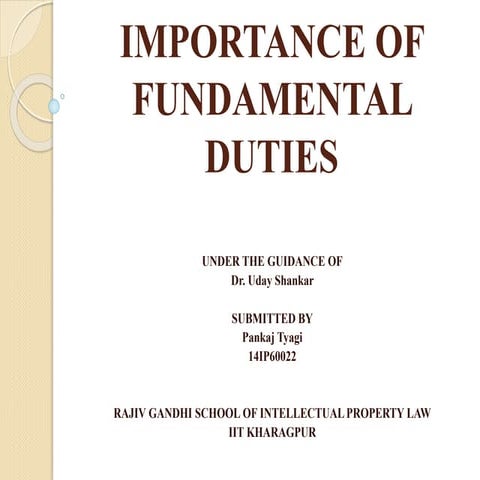 Importance of fundamental duties 