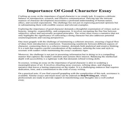 Importance Of Good Character Essay.pdf