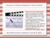 Importance of hollywood clapboards ...