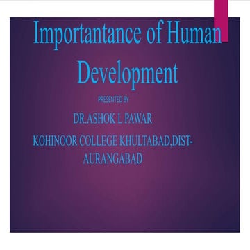 Importance of Human Devopment Kohinoor College Khultabad.pptx