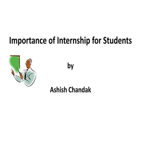Importance of internship
