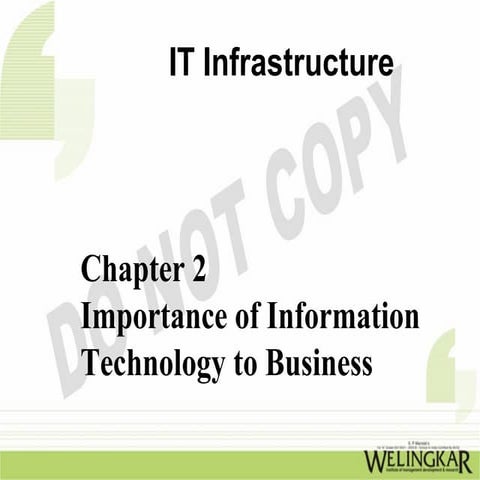 IT Infrastructure - Importance of IT to Business