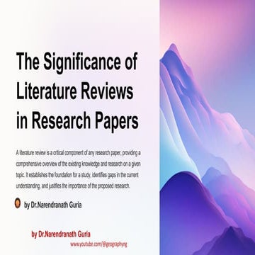 research Methodology| IMPORTANCE OF LITERATURE REVIEW.pptx