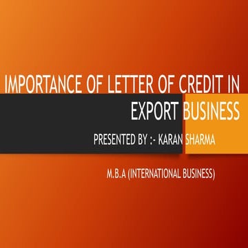  Letter of Credit 