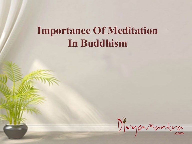 Importance of meditation in buddhism