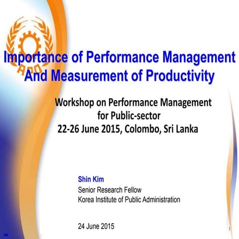 Importance of Performance Management  And Measurement of Productivity