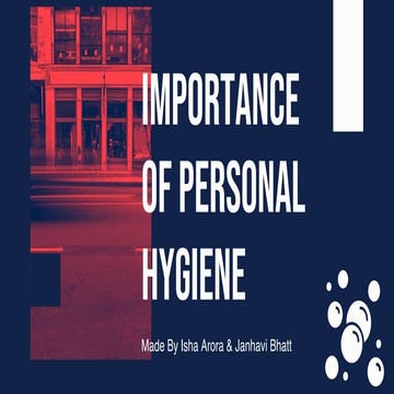 Importance of Personal Hygiene