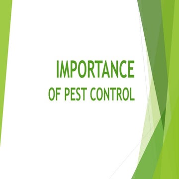 Importance of pest control | PPTX