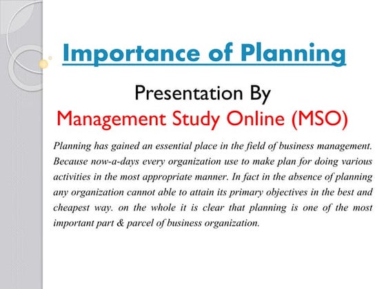 Ppt of planning | PPT