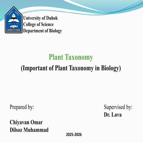 The Importance of Plant Taxonomy in Organizing and Understanding Plant ...
