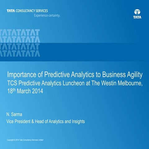 Importance of predictive analytics to business agility