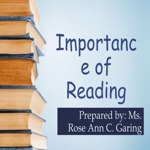 Importance of reading (powerpoint) finished one
