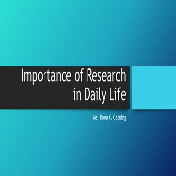 Importance of research in daily life quali 1