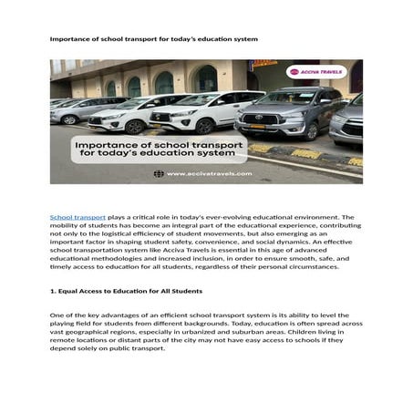 Importance of school transport for today.docx