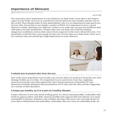 Introduction to Basic Skincare | PDF