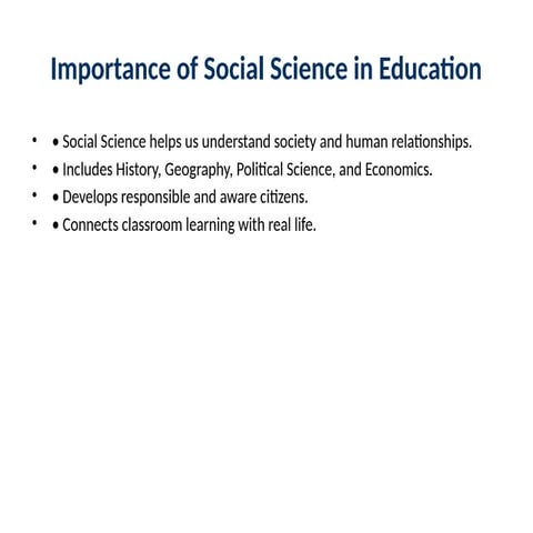 The Importance Of Social Studies In Education | PDF