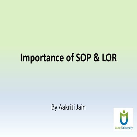 Importance of SOP and LOR to Get Admission in Abroad