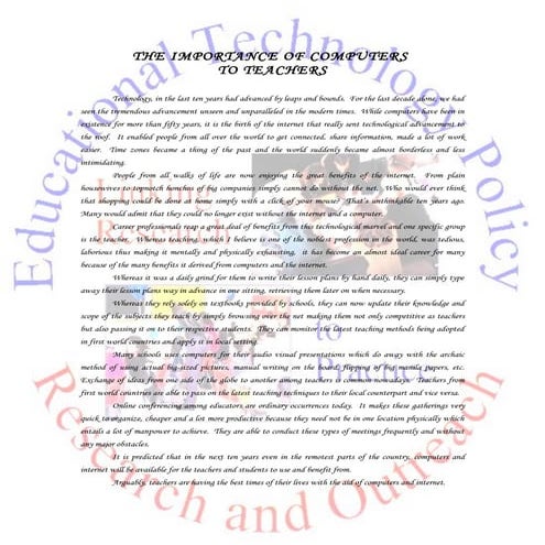 Importance Of Technology