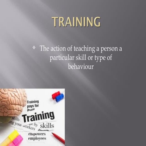 Importance of training